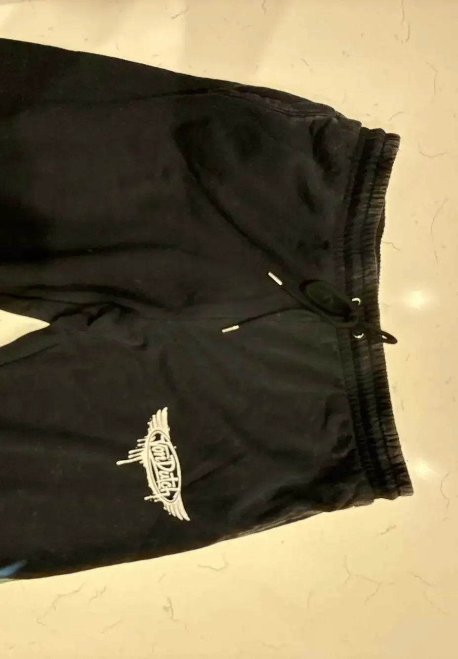 Von Dutch Black Flame Graphic Fleece Sweatpants